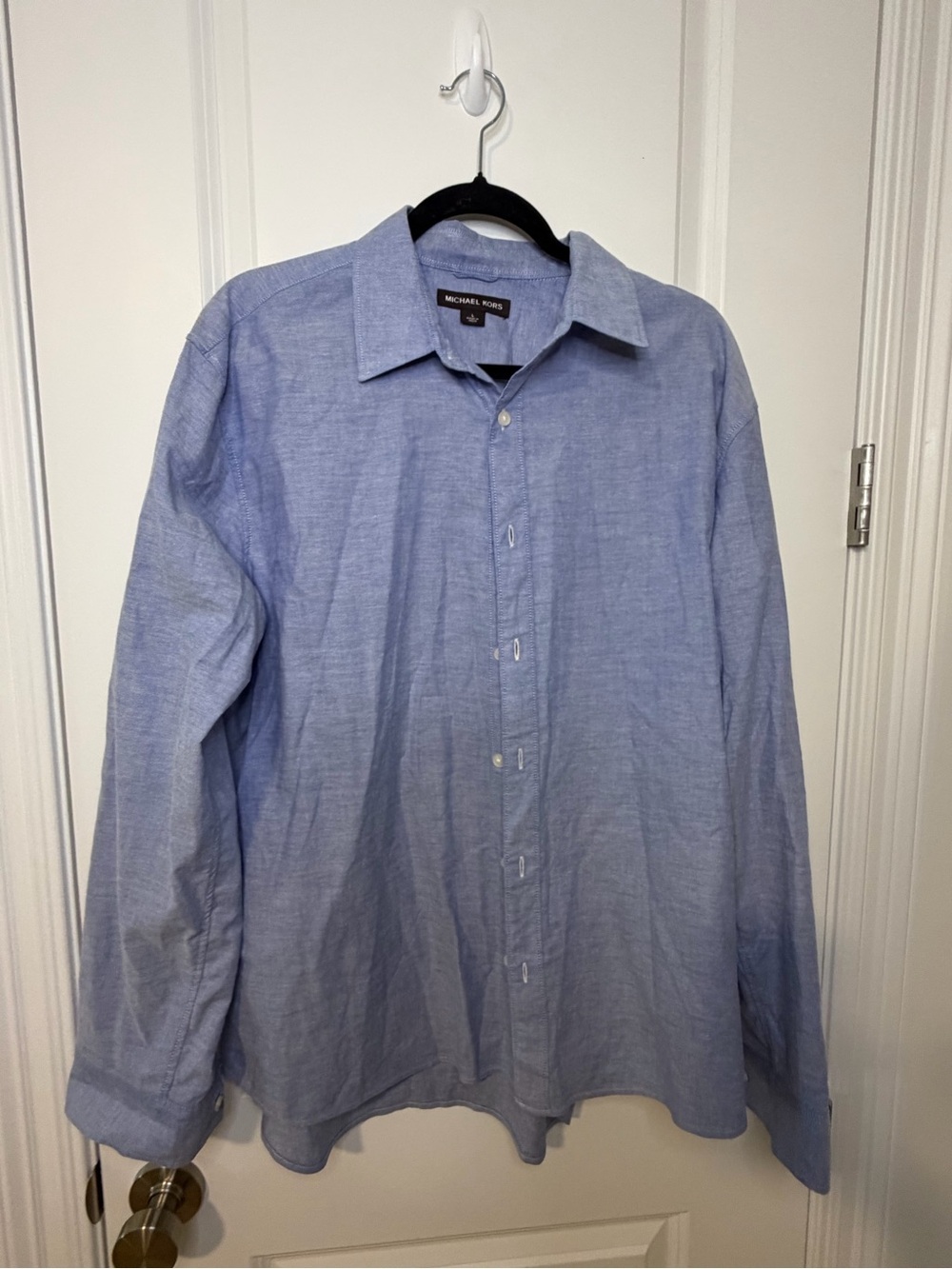 Michael Kors Men Sky Blue Dress Shirt Business Casual Classic Timeless